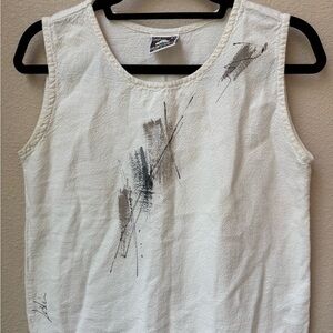 Vtg California drawstrings 100% Cotton Artist Top